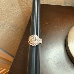 Silver 925 Floral spoon ring